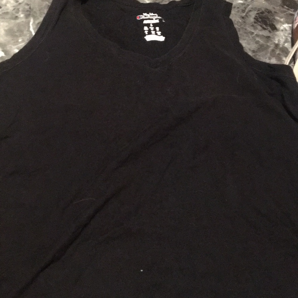 Black workout tank top
